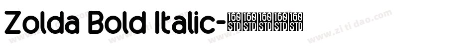 Zolda Bold Italic字体转换
